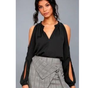 Black Satin Lulus Shirt
